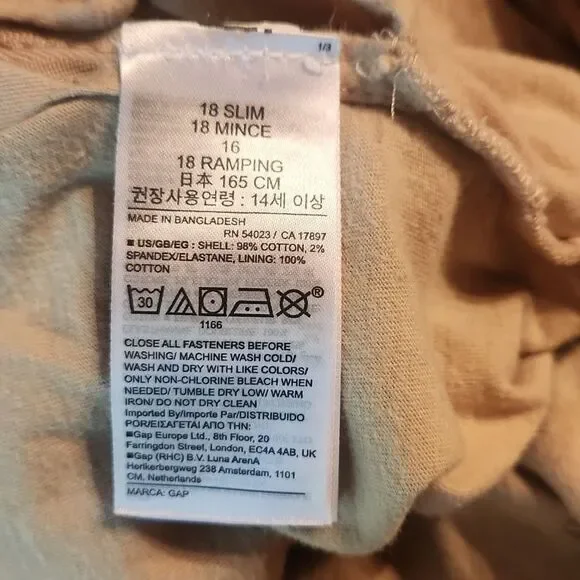 Gap Khaki Adjustable Waist Uniform Pleated A-line Skirts Built-in Shorts 18 Slim - Picture 9 of 9